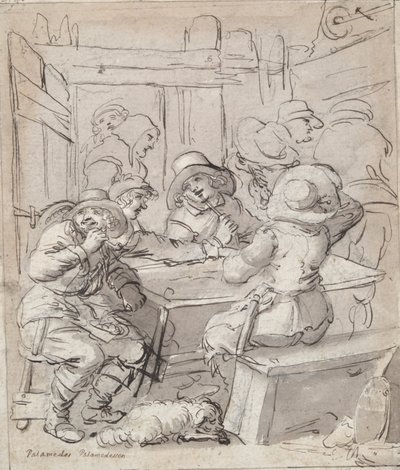 Merry Christmas; Woman and Soldier Seated at Table by Unknown
