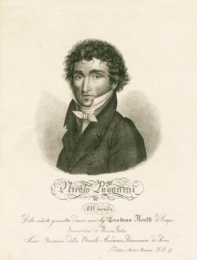 Niccolo Paganini - Portrait by Unknown