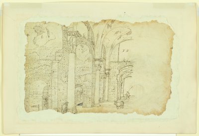Ruins of the Therms of Diocletian (recto); Another view of the same subject (verso) by Unknown