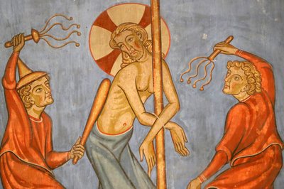 Saint-Pierre-le-Jeune Protestant Church, Passion of Christ, The Flagellation of Christ, Fresco, Strasbourg, France by Unknown