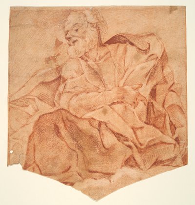 Seated Male Figure with Beard by Unknown