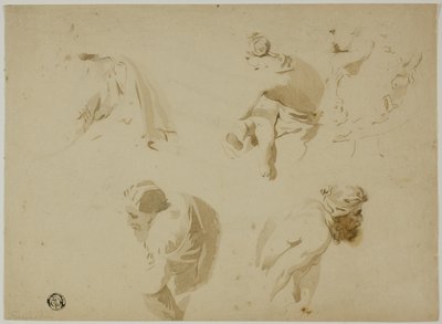 Sketches of Mother and Child, Stooping Man by Unknown