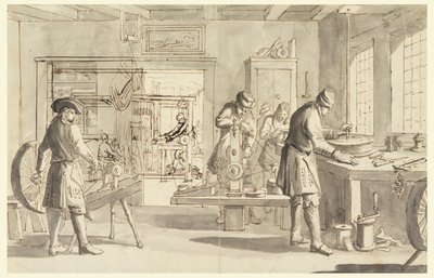 The Interior of a Textile Factory by Unknown