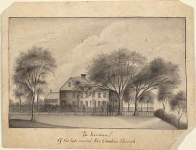 The Residence of the Late Revered Rev. Claudius Herrick by Unknown
