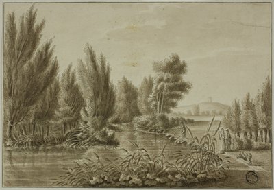 View Over the Leine near Gottingen Toward Rosdorf Warte by Unknown