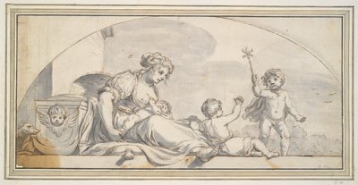 Woman with Three Children by Unknown