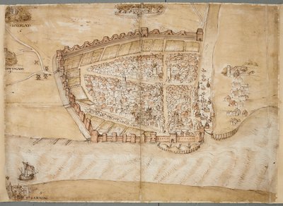 A 16th Century Representation of the Town of Hull by Unknown artist