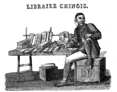 A Chinese bookseller in the 19th century by Unknown artist