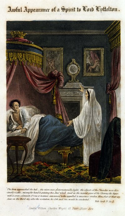 A Ghost Appears Before Lord Littelton to Announce His Death. 1825. Bibl. Morando, Milan by Unknown artist