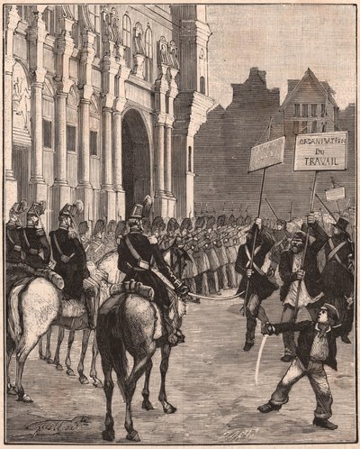 A Group of Socialists Demonstrating Against the Reforms of Louis Napoleon Bonaparte by Unknown