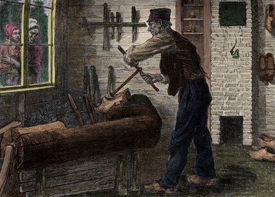 A Saboteur at Work in His Workshop in Belgium, In 