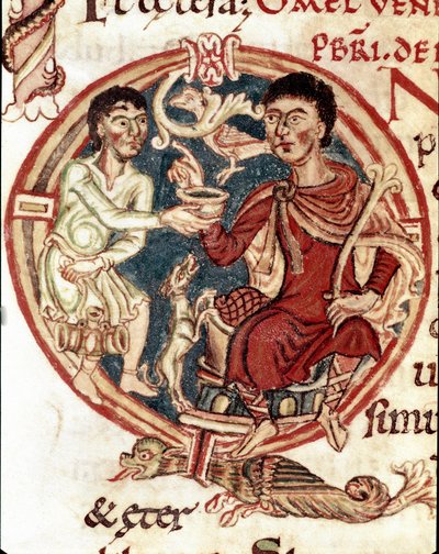 A servant serving to drink to the lord by Unknown artist