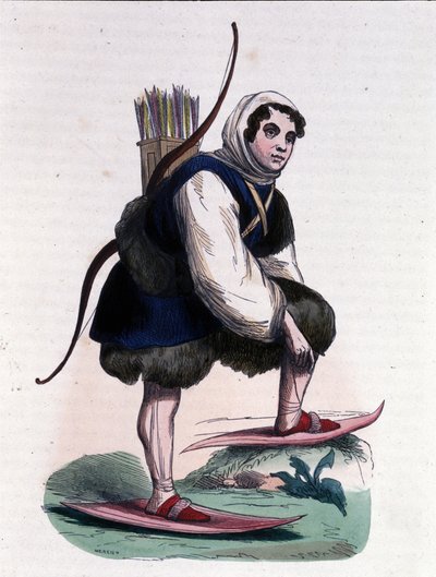 A ski hunter from the Samoyede tribe of Mongolian origin. by Unknown artist