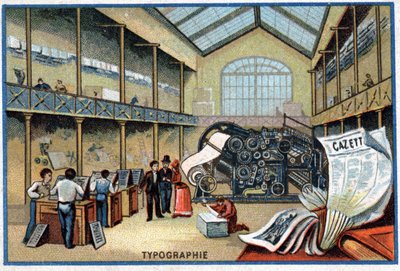 A typography in Paris at the end of the 19th century by Unknown artist