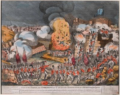 A View of the Siege and Storming of Ciudad Rodrigo in Spain on January 19, 1812 by Unknown