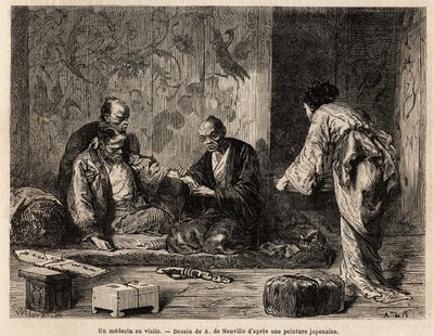 A visiting doctor takes the patient