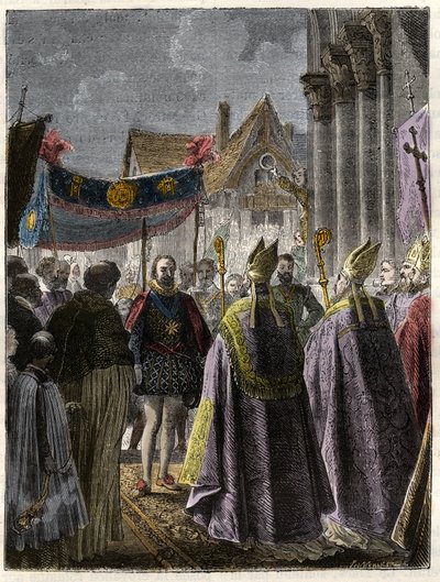 Abjuration of Henry IV and conversion to Catholicism at St. Denis on 15th July by Unknown artist