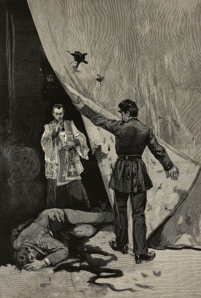 Absolution of the Anarchist in La Madeleine Church, Paris, France by Unknown Artist