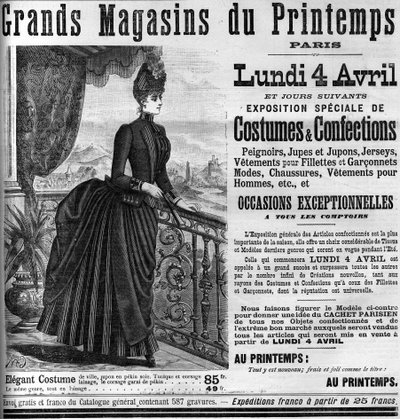 Advertising for the department stores of Printemps in Paris by Unknown artist