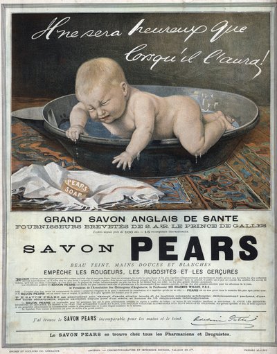 Advertising of 1889 for the English soap 