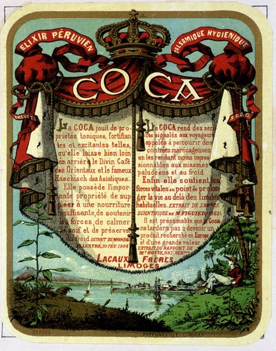 Advertising of Coca (product extracted from cocaine): 