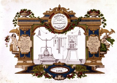 Advertising of a builder of the Jacquard Loom, Caillot de Lyon by Unknown artist