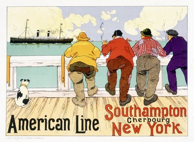 Advertising poster for the American Line 