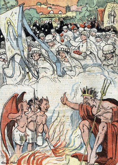 After Prohibition of Religious Public Events, Processions and Pilgrimages Restart in France, Illustration from 