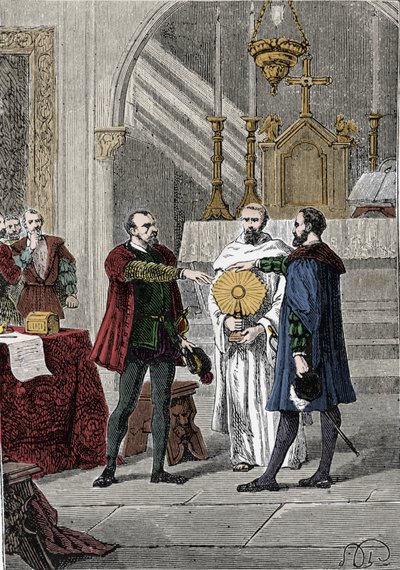 After various discord between the Spanish conquistadors Francisco Pizarro by Unknown artist
