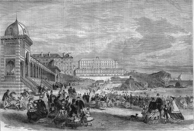 Afternoon at the sea baths of Biarritz in 1867 by Unknown artist