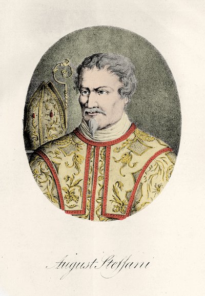 Agostino Steffani, Italian composer, engraving 1856 by Unknown artist