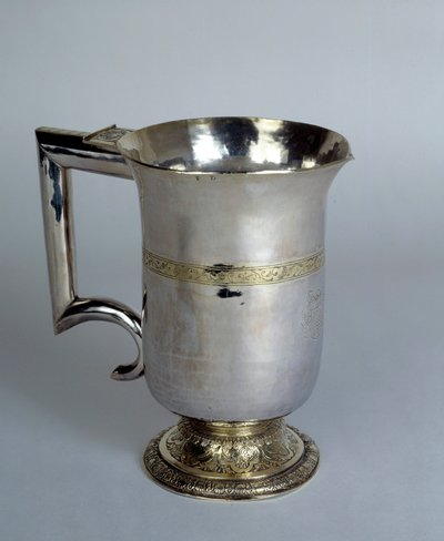 Aiguiere with a Straight Handle in Silver and Gold by Unknown artist