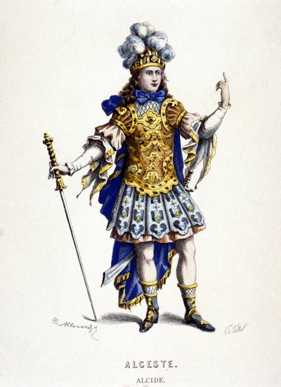 Alcide in Alceste (or The Triumph of Alcide) opera by Jean Baptiste Lully (Giovanni Battista Lulli) (1632-1687) in 1674 by Unknown artist