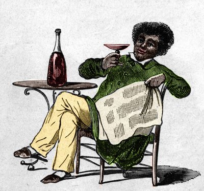Alexandre Dumas Father (1802-1870), French Writer Drinking Wine. by Unknown artist