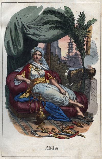 Allegory of Asia - engraving from 