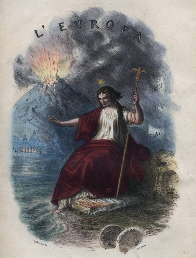 Allegory of Europe - Engraving from 