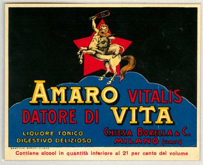 Amaro vitalis alcohol advertisement by Unknown artist