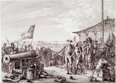 American Revolutionary War: The Battle of Grenada on 6 July 1779 between the British Royal Navy and the French Navy (engraving) by Unknown artist