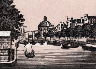Amsterdam, Holland: view of the Singel Canal. in 
