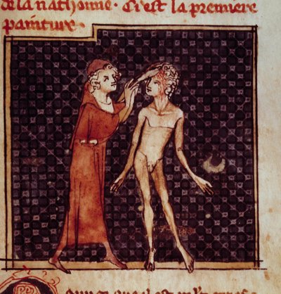 Anatomical Figure: The surgeon incises a patient