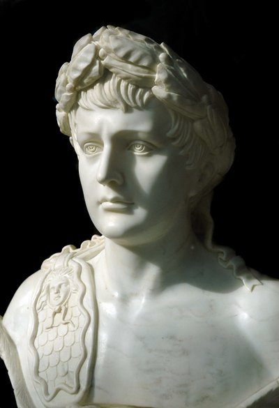 Anonymous 19th century marble bust of Napoleon I, emperor of the French by Unknown artist