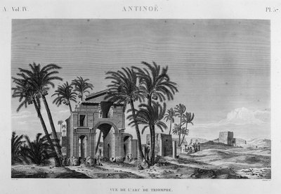 Antinoë: View of the Arc de Triomphe in 