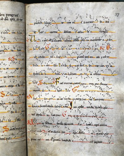 Antiphonary Page of the 12th Century. Barcelona, Monistrol de Montserrat. Monastery of Montserrat by Unknown artist