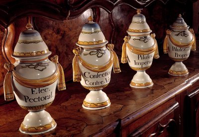 Apothecary Pots in Faience by Unknown artist