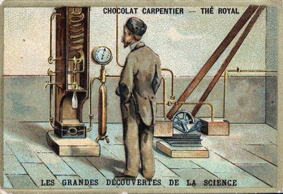 Apparatus of Dr. Karl von Linde (German physicist) (1842 to 1934) for air liquefaction in 1895 by Unknown artist