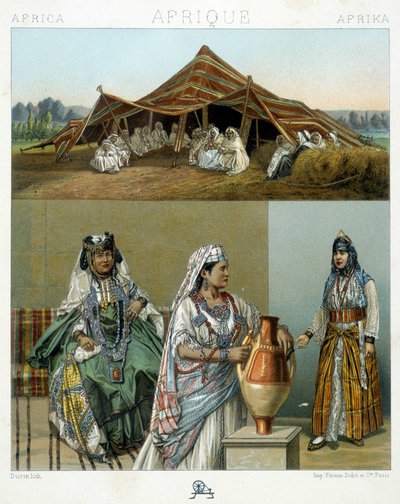 Arab Tent, Algerian Female Costumes - in 