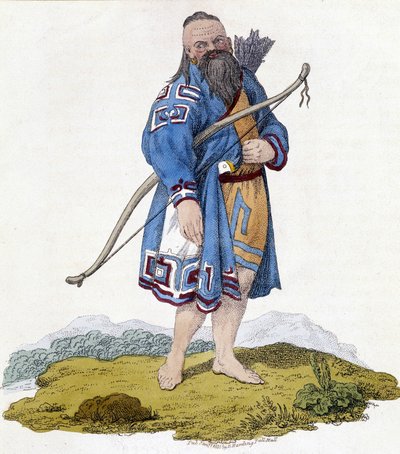 Archer of a Russian population. Illustration dating from 1803 by Unknown artist