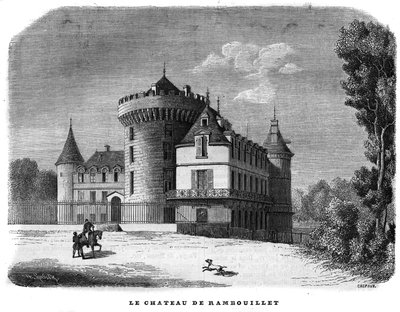 Architecture: exterior view of the Chateau de Rambouillet. by Unknown artist