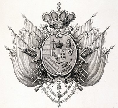 Arms of Tuscany, early 19th century. Leopold of Tuscany by Unknown artist