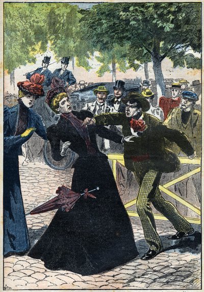 Assassination of Empress Elisabeth of Austria (Sissi) by Italian Anarchist Luigi Lucheni in Geneva in 1898 by Unknown artist